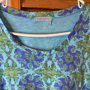 Fresh Produce Blue and Green Patterned Dress